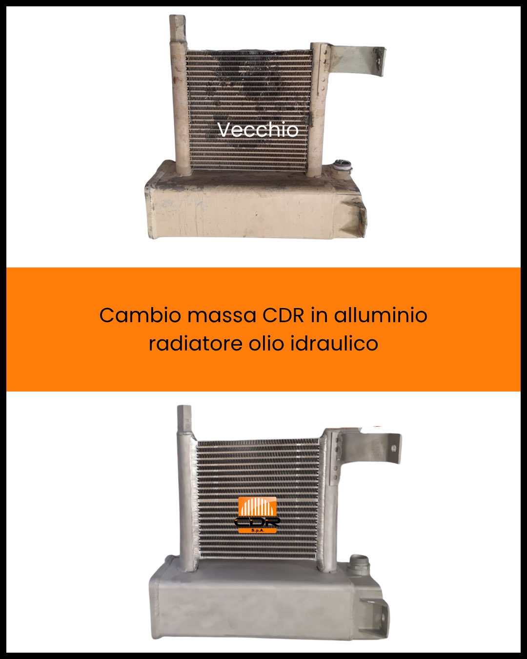 Cambio massa CDR in alluminio radiatore olio idraulico