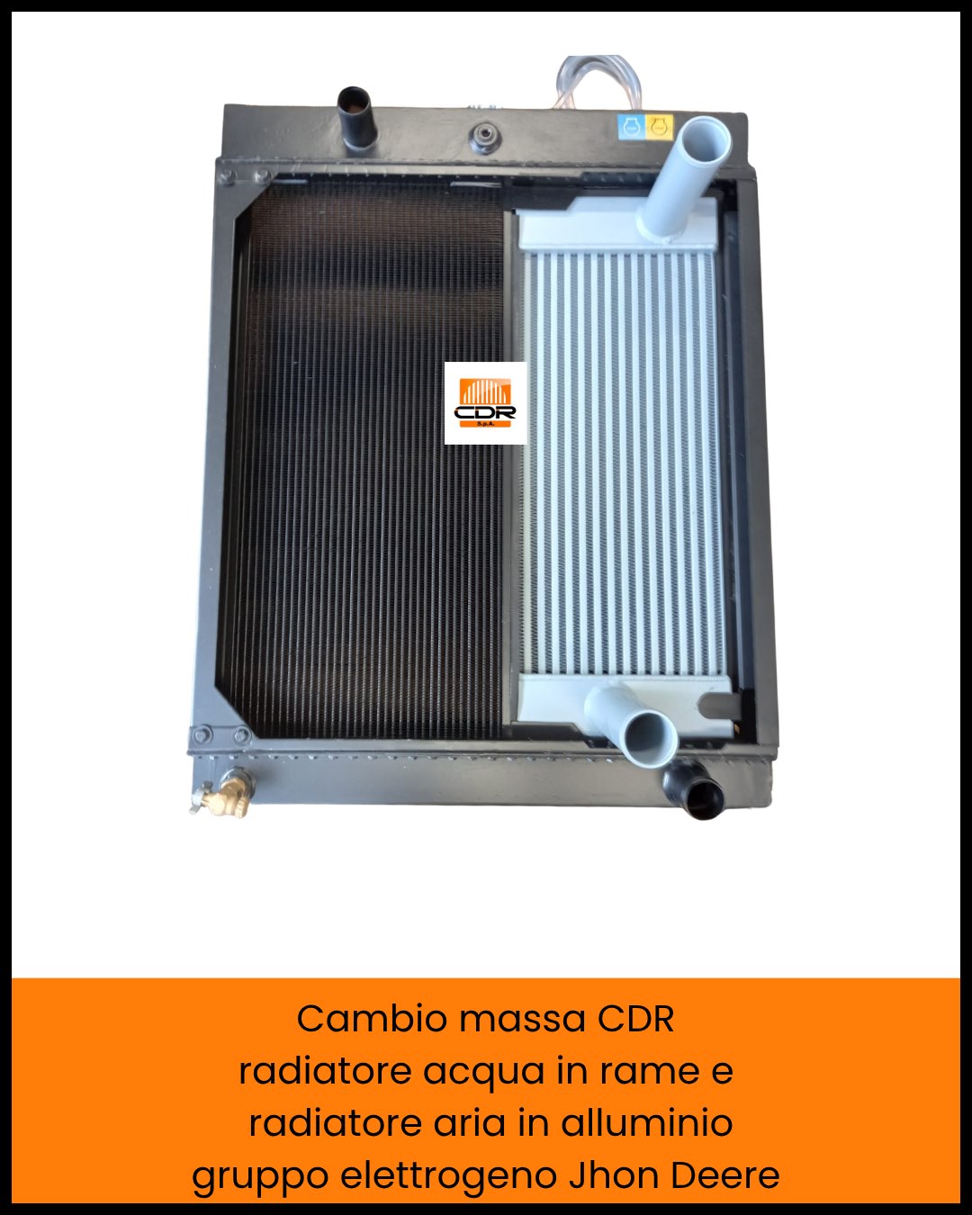 Cambio massa CDR radiatore acqua in rame e radiatore aria in alluminio gruppo elettrogeno Jhon Deere