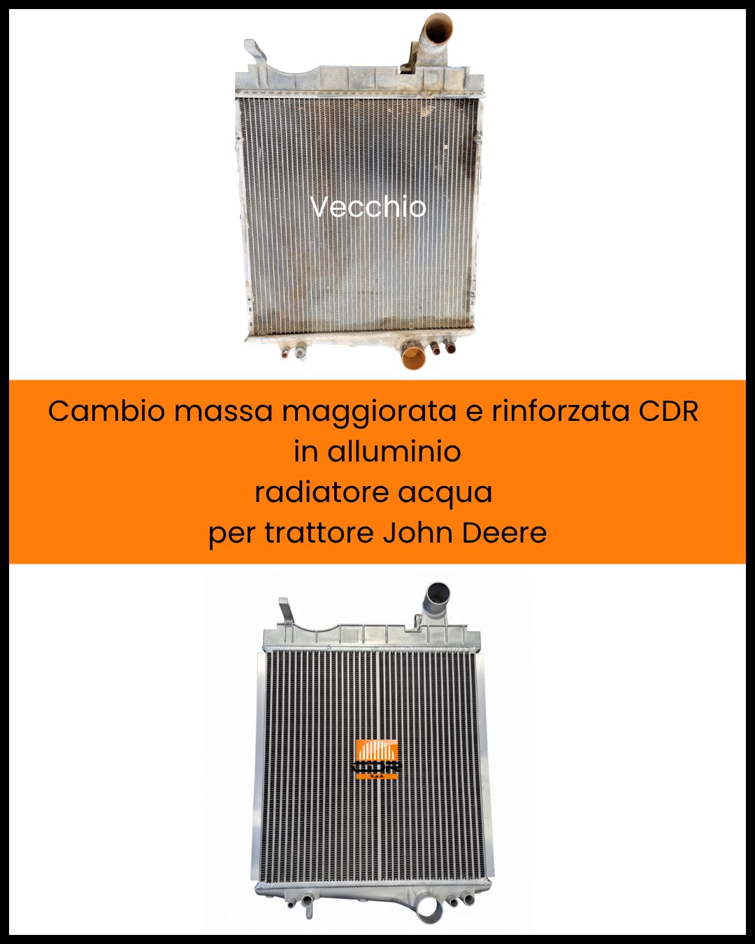 Cambio massa maggiorata e rinforzata CDR in alluminio radiatore acqua per trattore John Deere
