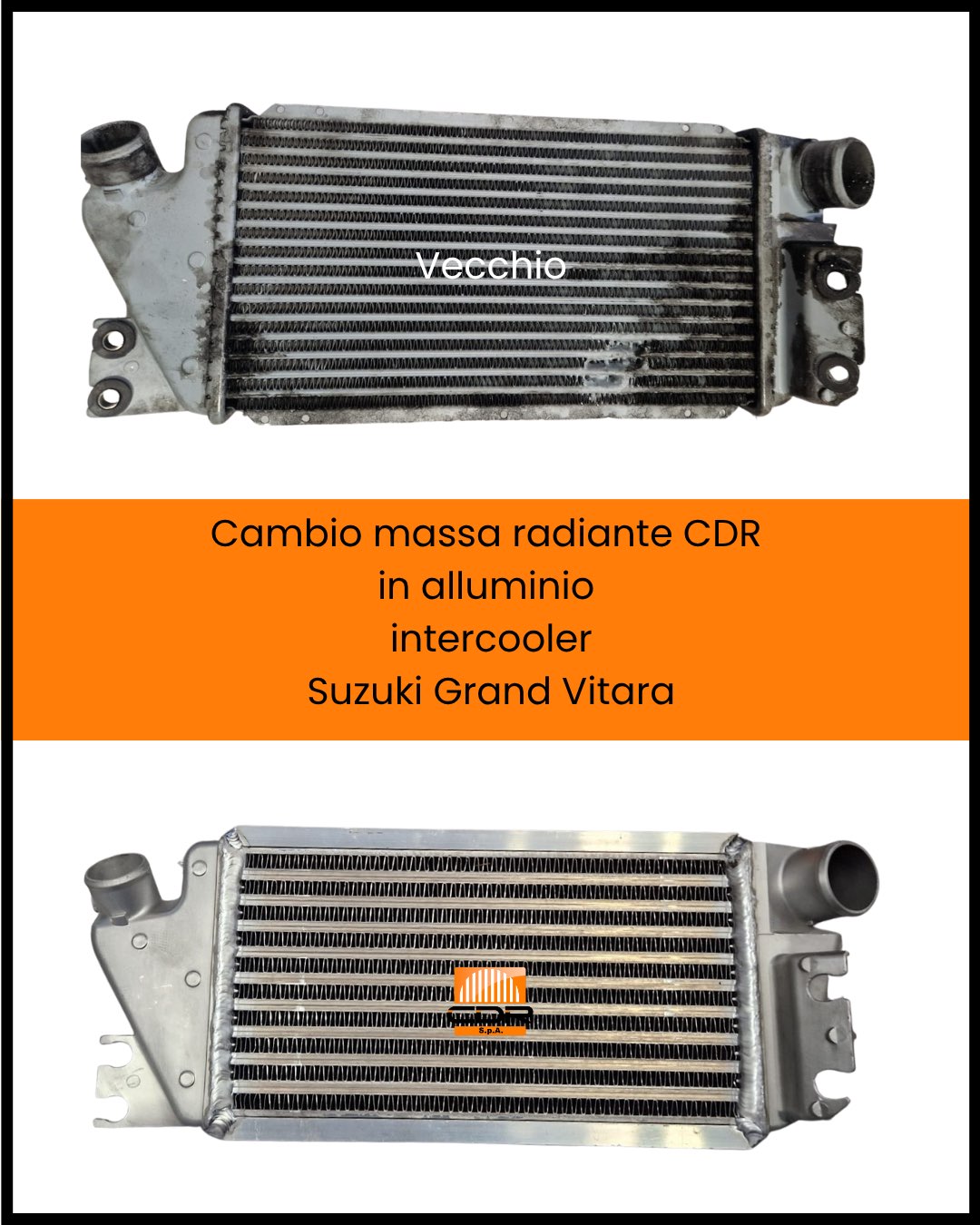Cambio massa radiante CDR in alluminio intercooler Suzuki Grand Vitara