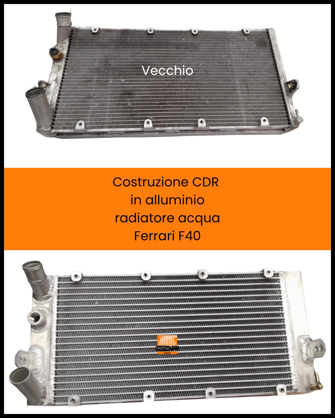 Costruzione CDR in alluminio radiatore acqua Ferrari F40