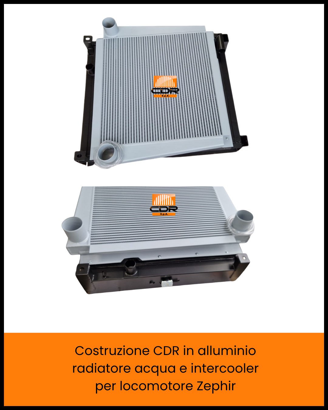 Costruzione CDR in alluminio radiatore acqua e intercooler per locomotore Zephir