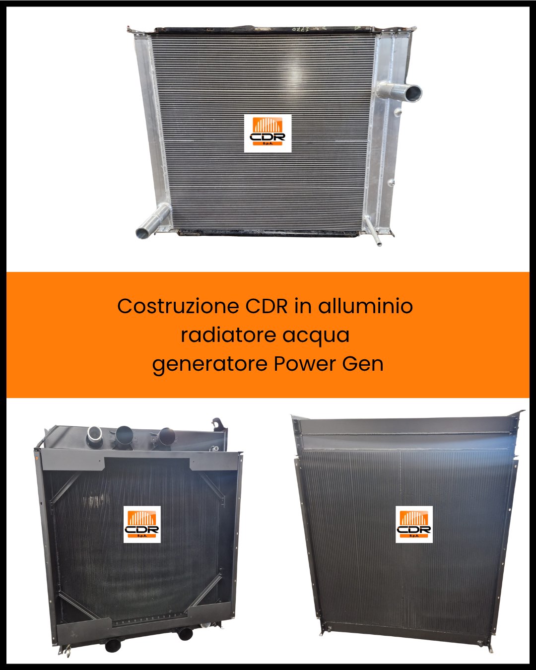 Costruzione CDR in alluminio radiatore acqua generatore Power Gen