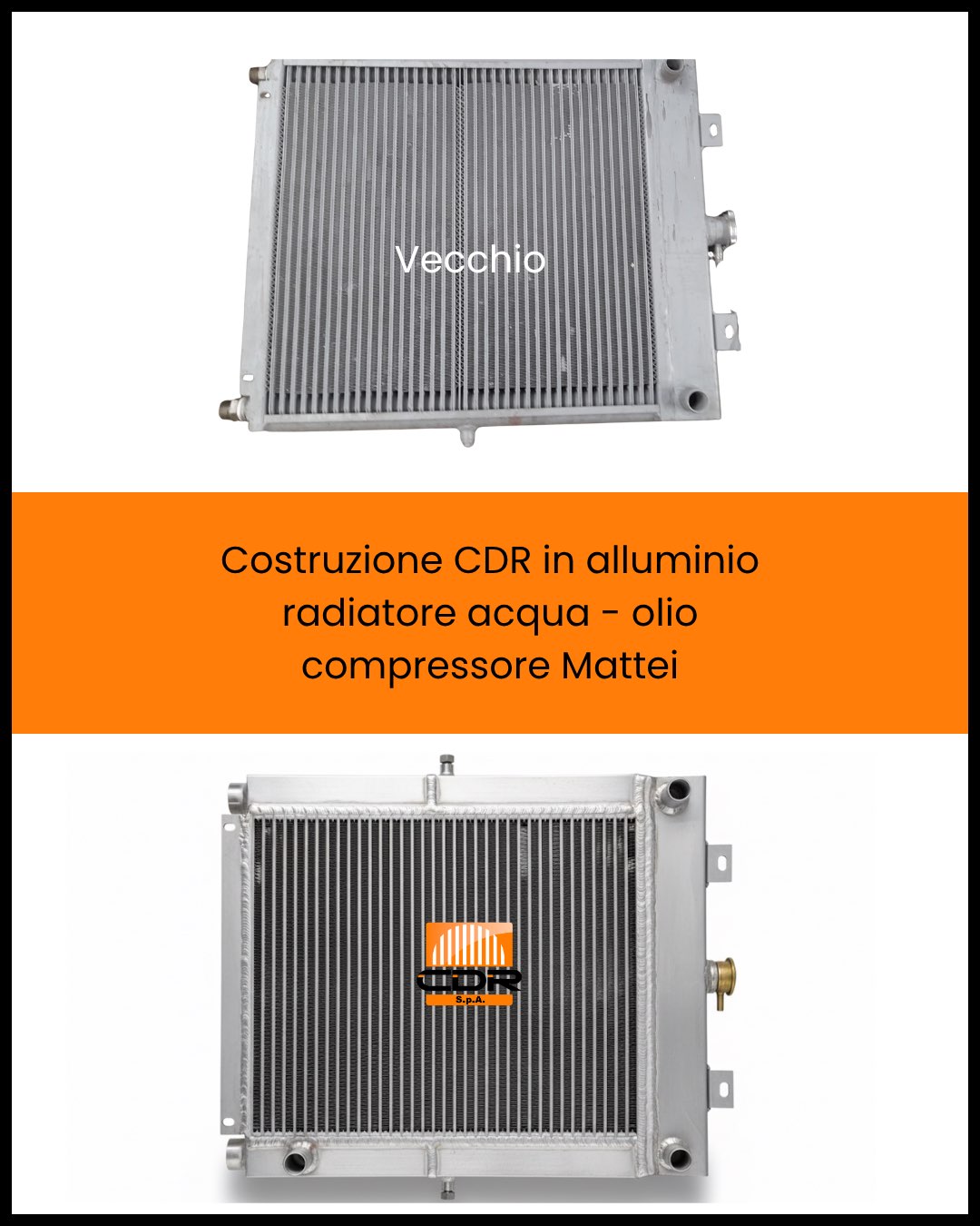 Costruzione CDR in alluminio radiatore acqua olio compressore Mattei