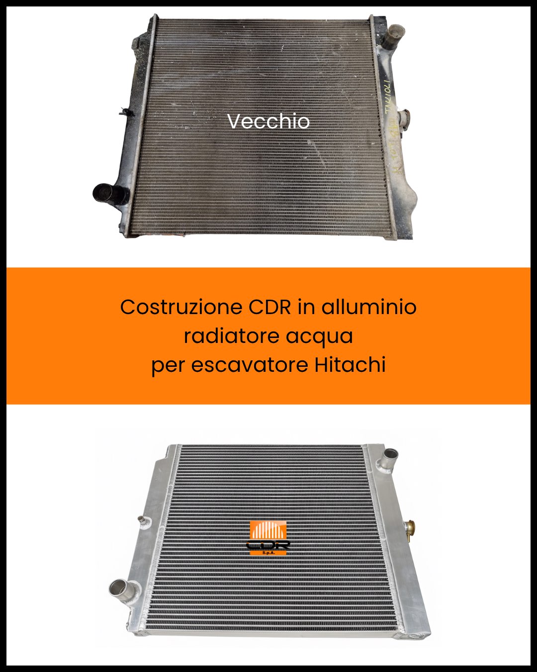 Costruzione CDR in alluminio radiatore acqua per escavatore Hitachi 1