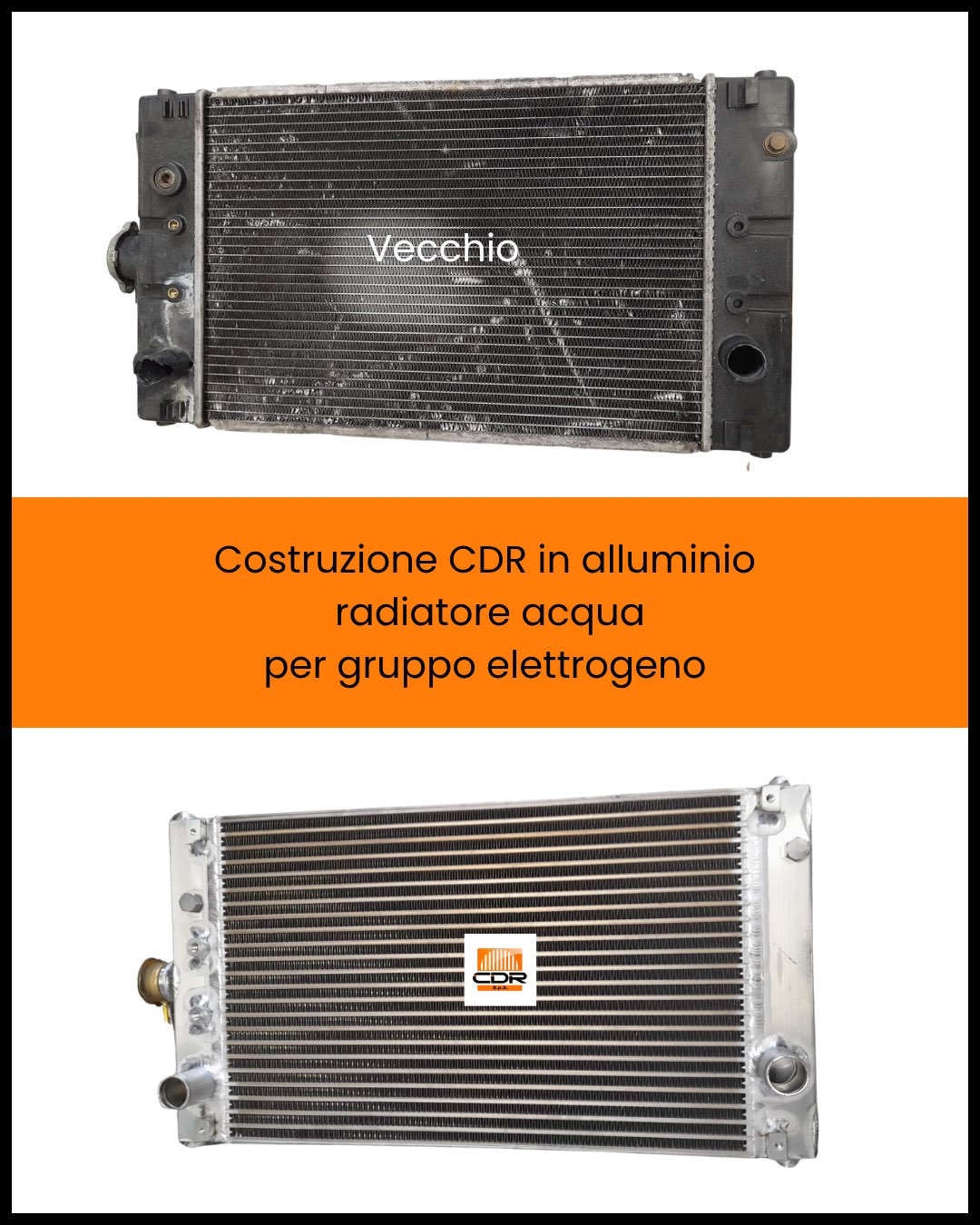 Costruzione CDR in alluminio radiatore acqua per gruppo elettrogeno