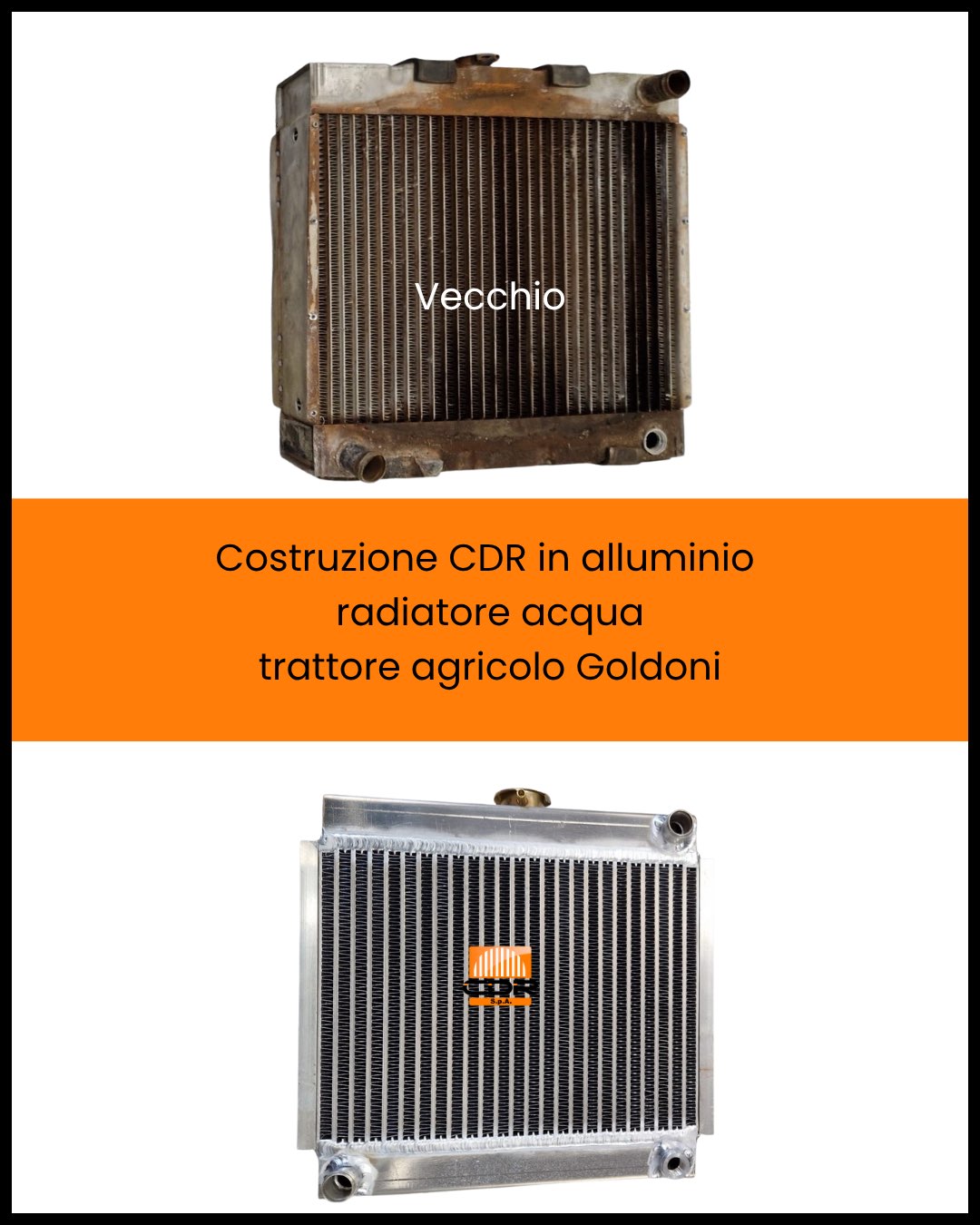 Costruzione CDR in alluminio radiatore acqua trattore agricolo Goldoni