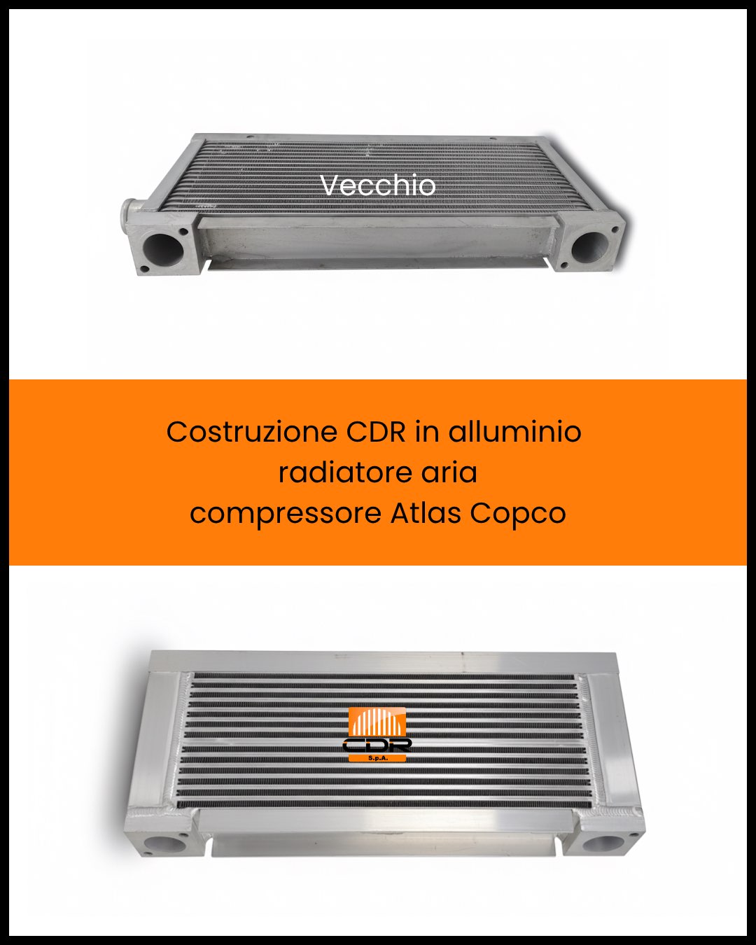 Costruzione CDR in alluminio radiatore aria compressore Atlas Copco 1