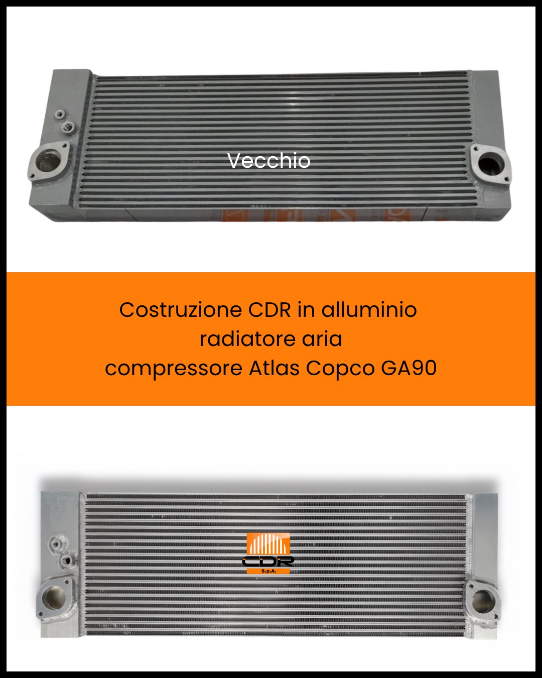 Costruzione CDR in alluminio radiatore aria compressore Atlas Copco GA90