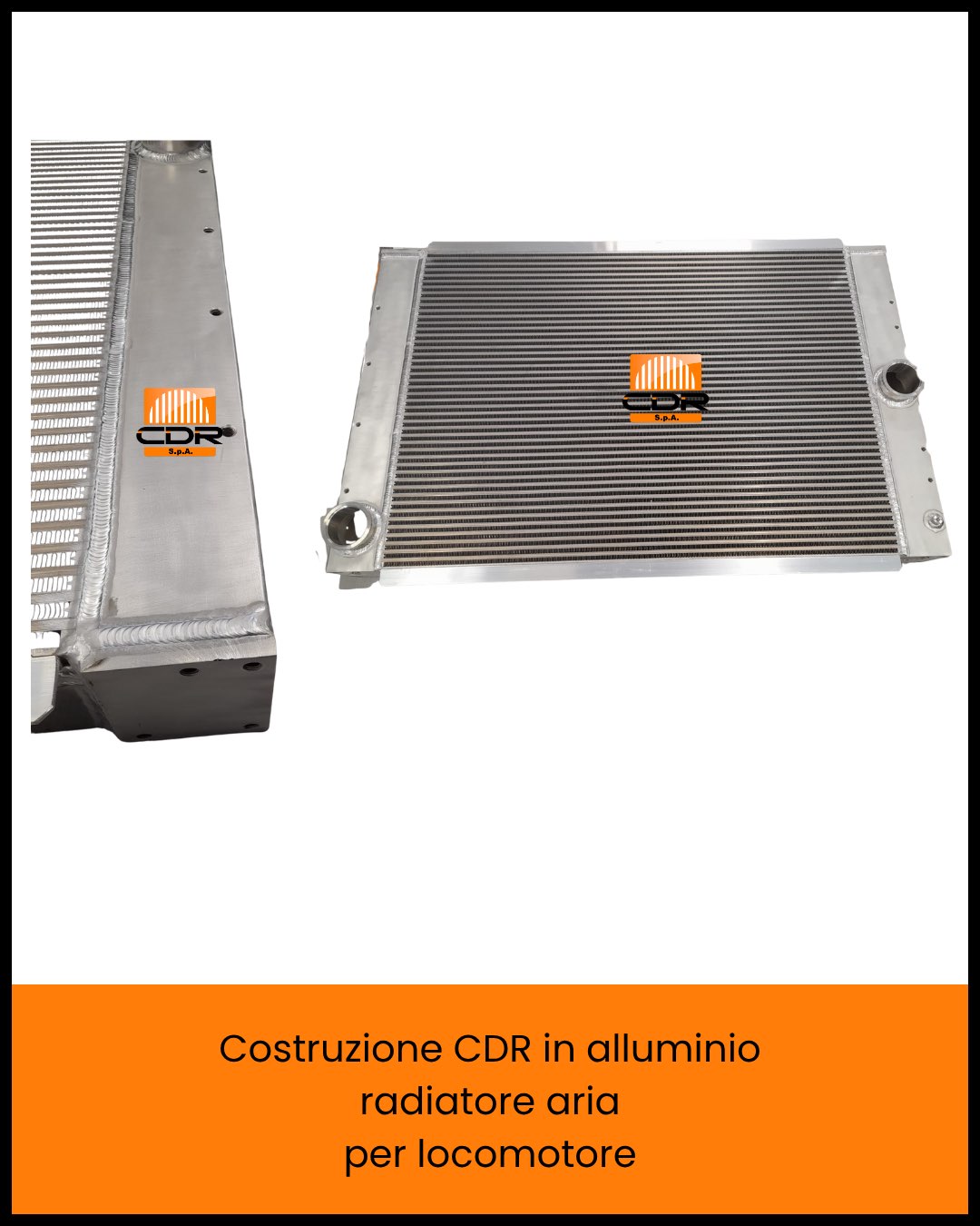 Costruzione CDR in alluminio radiatore aria per locomotore