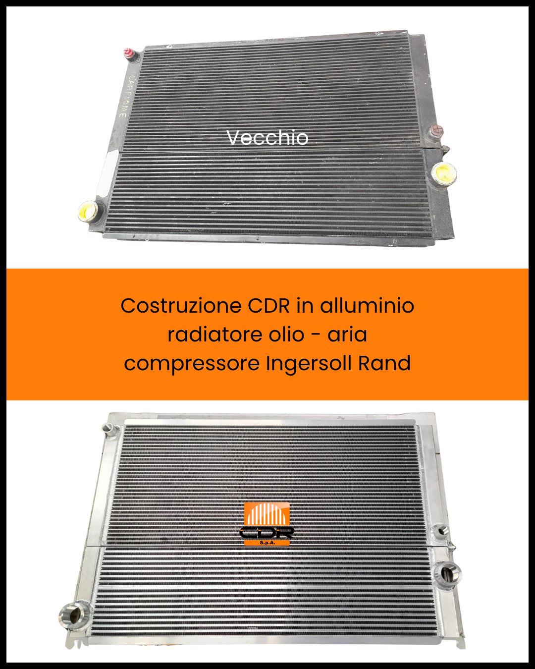 Costruzione CDR in alluminio radiatore olio aria compressore Ingersoll Rand