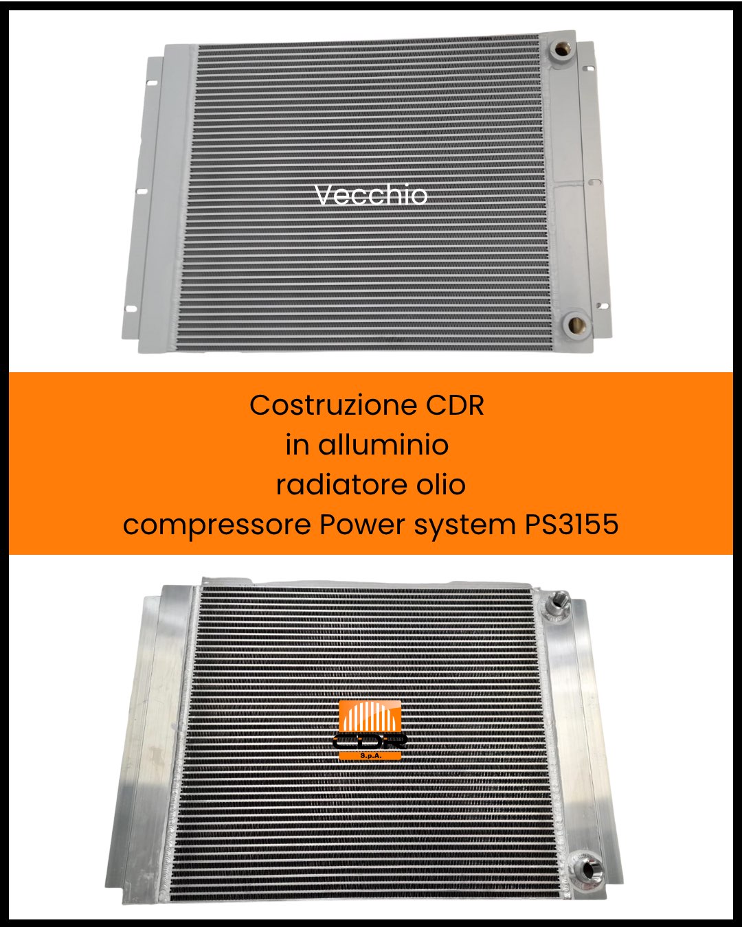 Costruzione CDR in alluminio radiatore olio compressore Power system PS3155