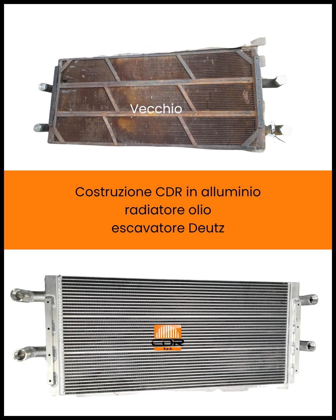 Costruzione CDR in alluminio radiatore olio escavatore Deutz