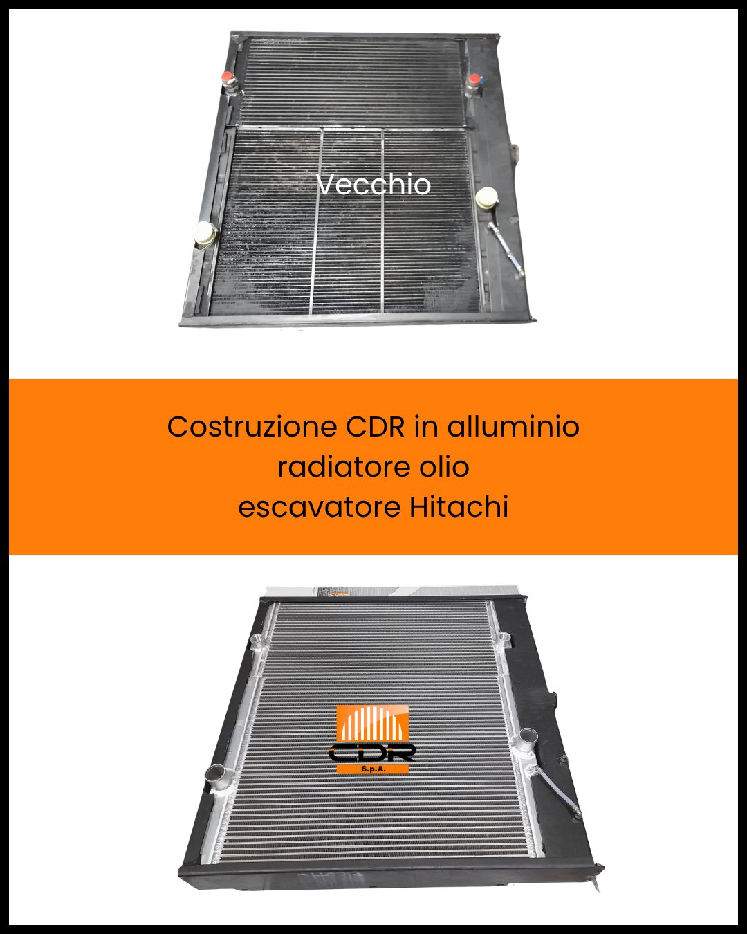 Costruzione CDR in alluminio radiatore olio escavatore Hitachi 3
