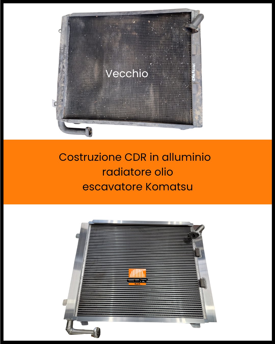 Costruzione CDR in alluminio radiatore olio escavatore Komatsu 2