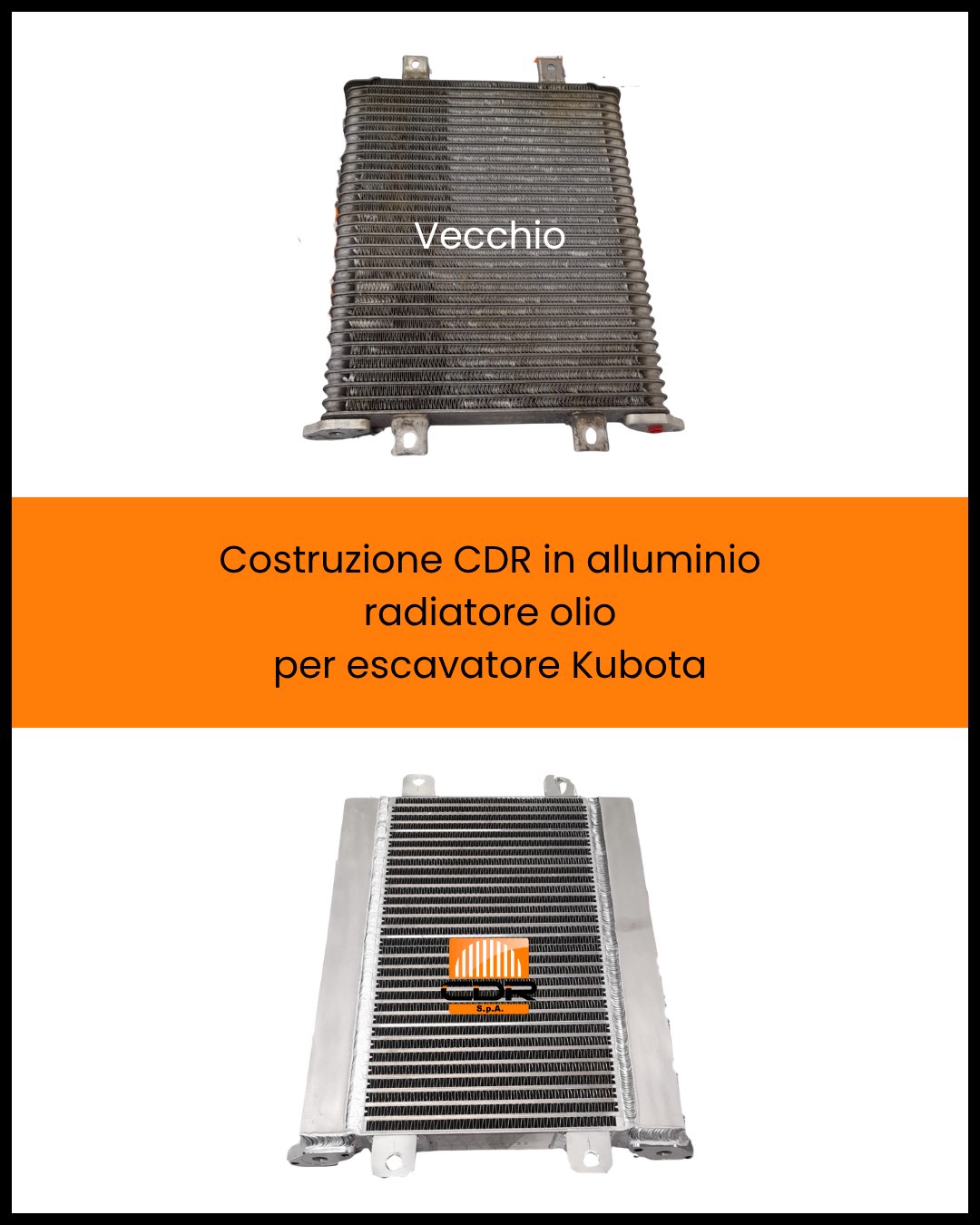 Costruzione CDR in alluminio radiatore olio per escavatore Kubota