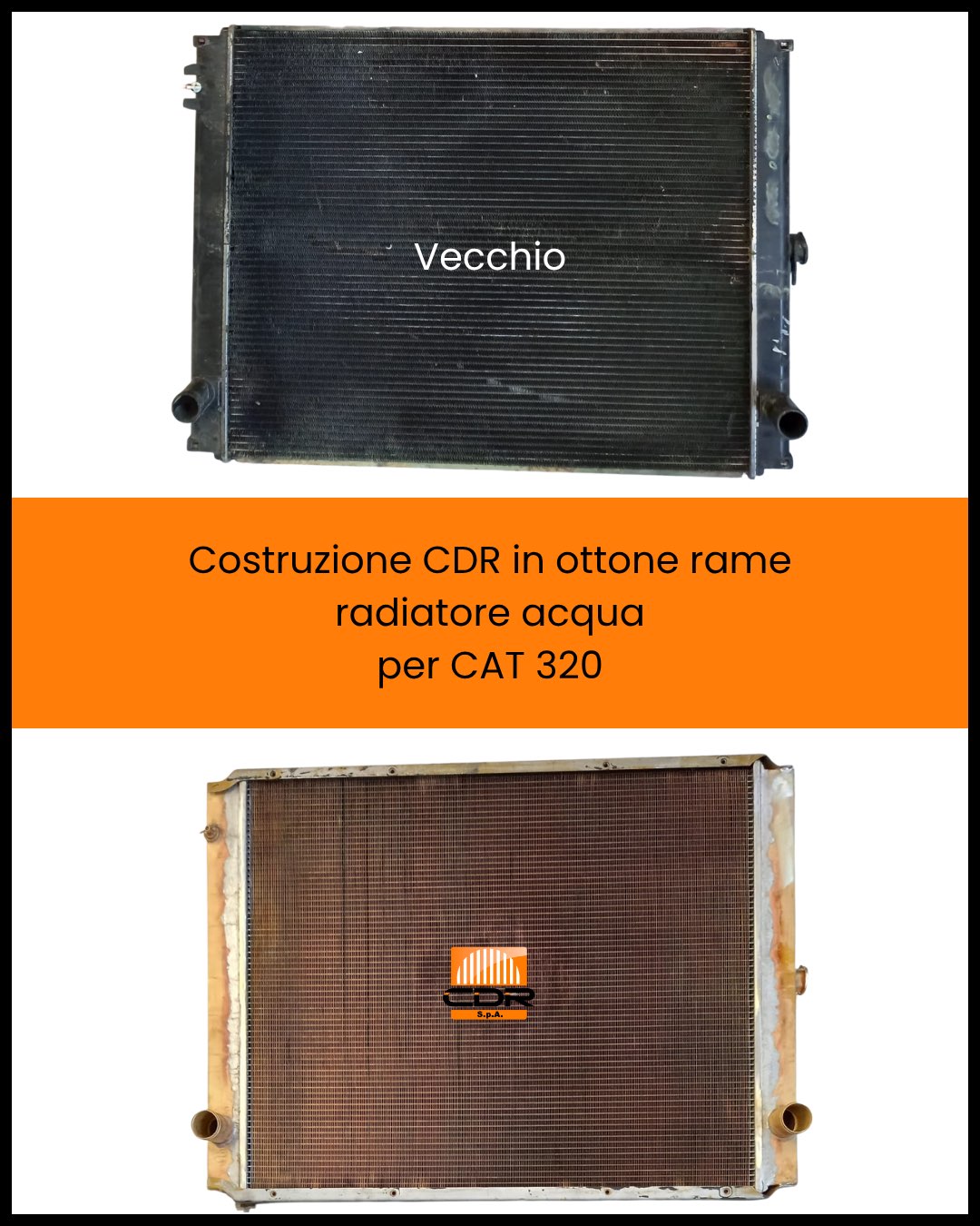 Costruzione CDR in ottone rame radiatore acqua per CAT 320