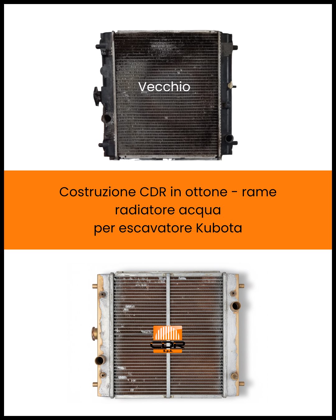 Costruzione CDR in ottone rame radiatore acqua per escavatore Kubota