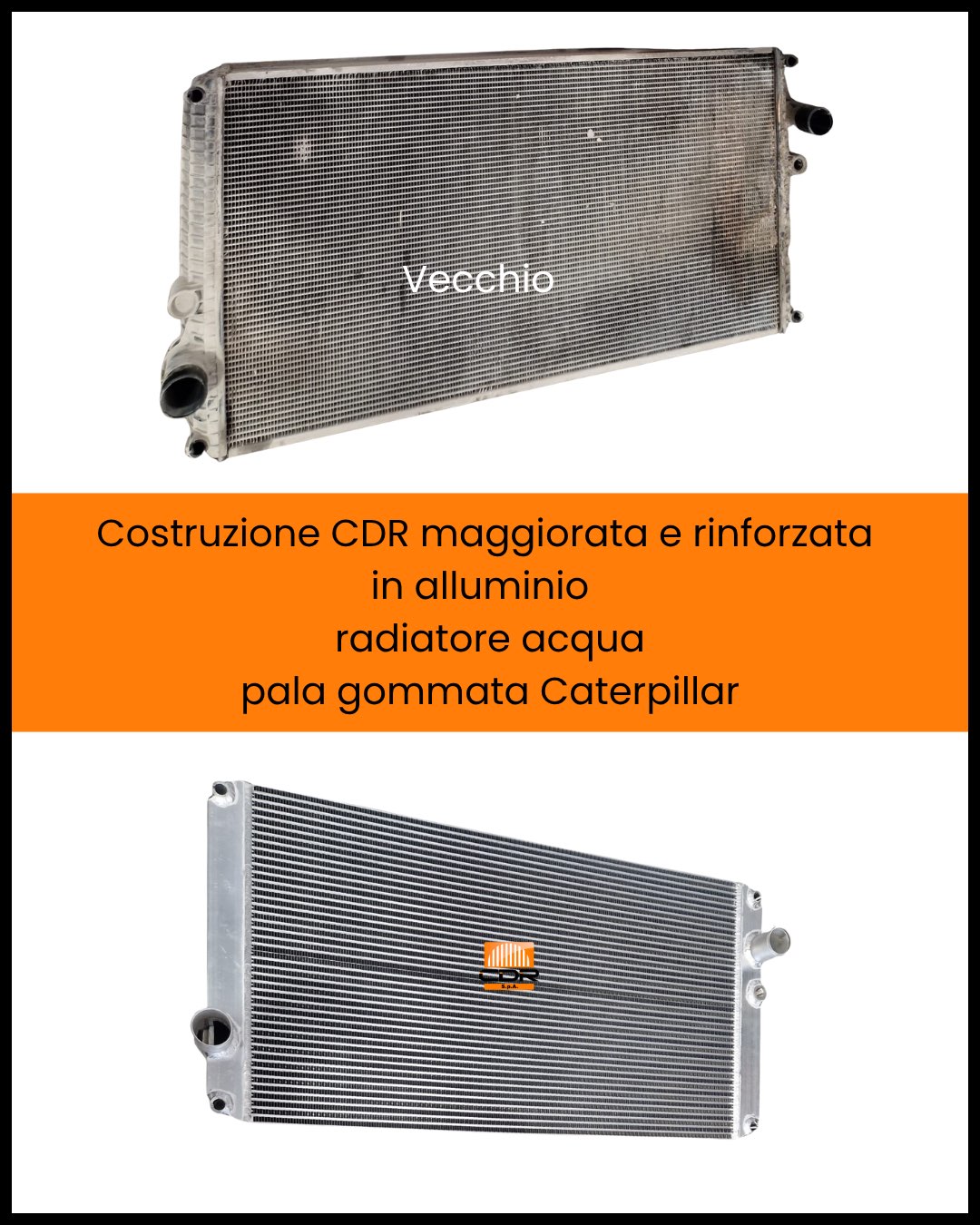 Costruzione CDR maggiorata e rinforzata in alluminio radiatore acqua pala gommata Caterpillar