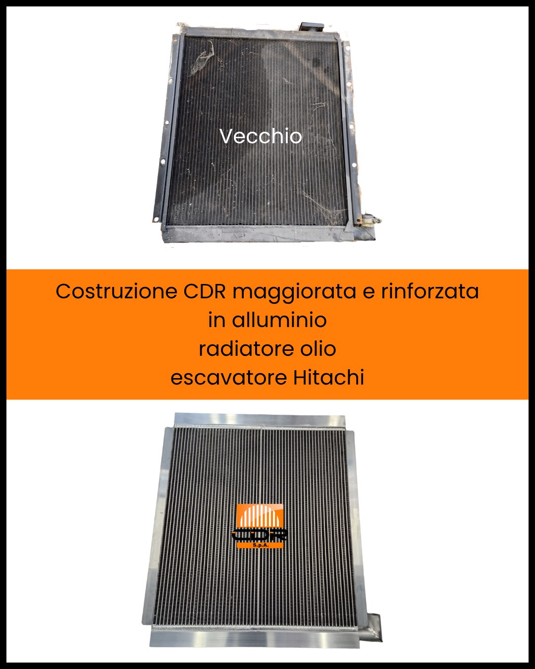 Costruzione CDR maggiorata e rinforzata in alluminio radiatore olio escavatore Hitachi 1