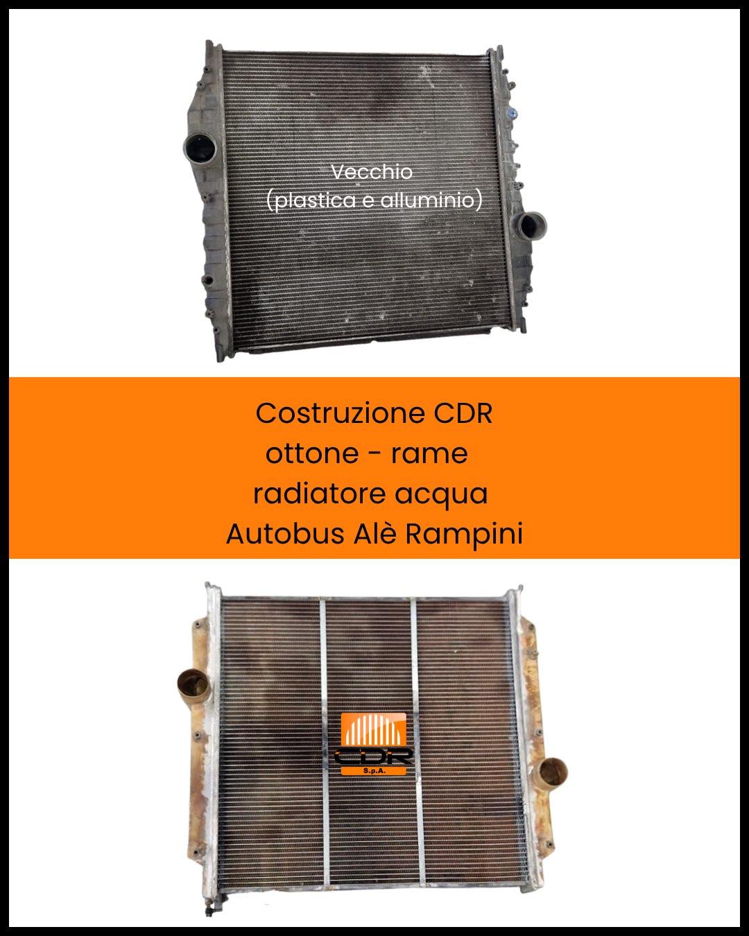 Costruzione CDR ottone rame radiatore acqua Autobus Ale Rampini