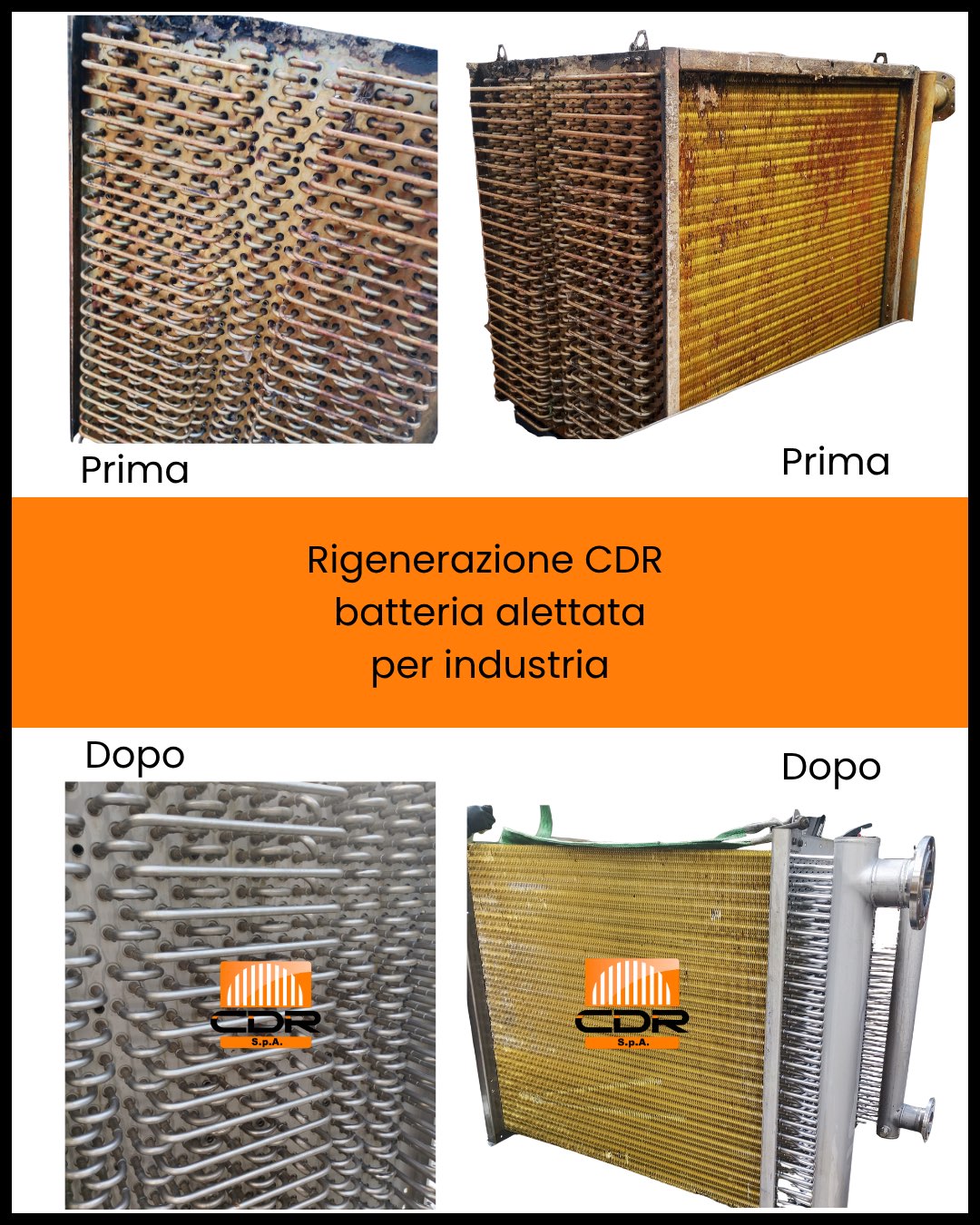 Rigenerazione CDR batteria alettata per industria